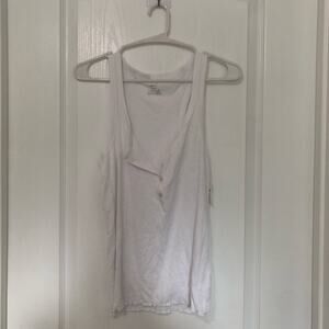 Brand New Aerie‎ Ribbed Henley Button Tank Top White Size Medium Sleeveless